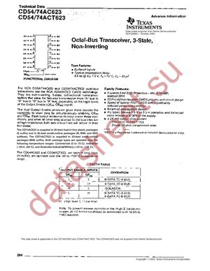 CD74ACT623M96E4 datasheet  